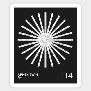 Aphex Twin / Minimalist Graphic Artwork Design Sticker